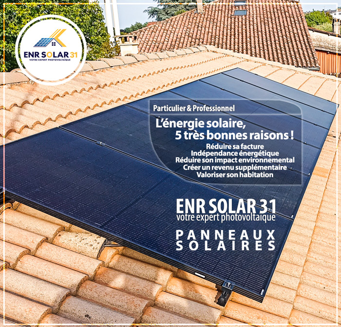 La société ENR SOLAR 31 est votre partenaire de confiance pour des solutions énergétiques durables. Spécialisés dans l’installation de panneaux photovoltaïques sur Cornebarrieu, la maintenance et la personnalisation de systèmes photovoltaïques, nous nous engageons à vous aider à optimiser votre production d’électricité ainsi que votre consommation énergétique grâce à la solution du panneau solaire photovoltaïque. Le tout en réduisant votre impact environnemental.